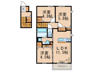 D-room植木の物件間取画像